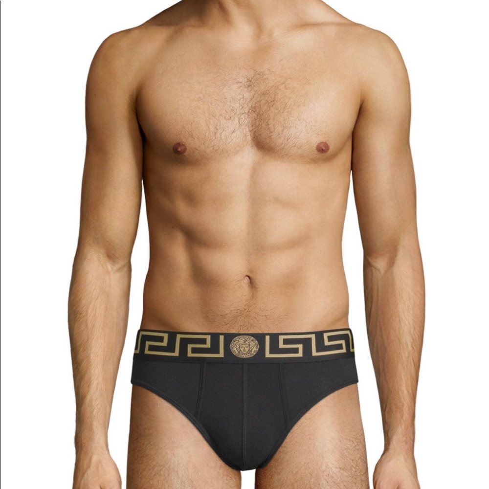 VERSACE GRECA HEAD BAND UNDERWEAR BLACK SIZE MEDIUM/5 BRAND NEW